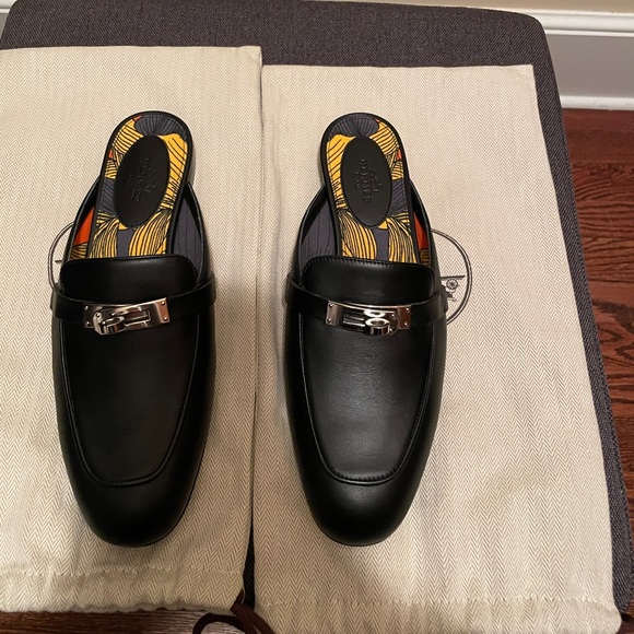 Hermès black mules silver buckle - US 6.5 - 7 - Picture 3 of 9